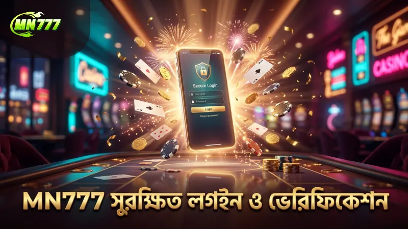 সুরক্ষিত লগইন ও একাউন্ট ভেরিফিকেশন MN777-এ খেলার ভিত্তি।